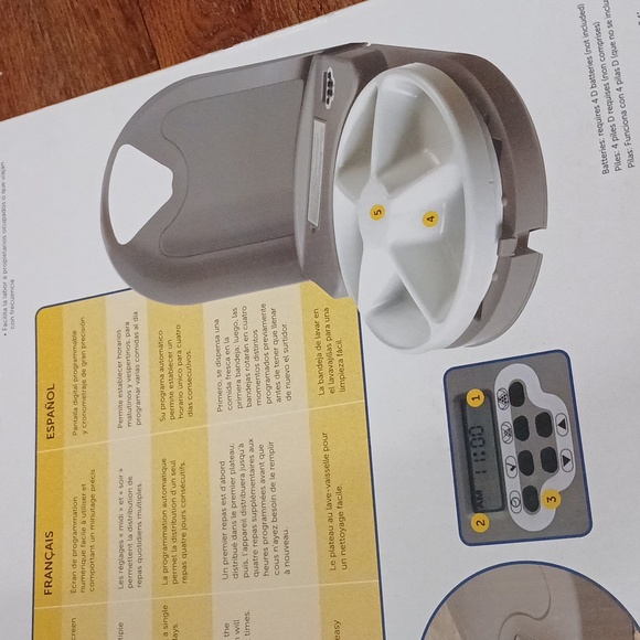 PetSafe Automatic 5 meal Programmable Pet Feeder Dispenser - Picture 8 of 10